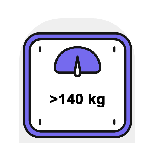 Icon Mehr als 140 kg