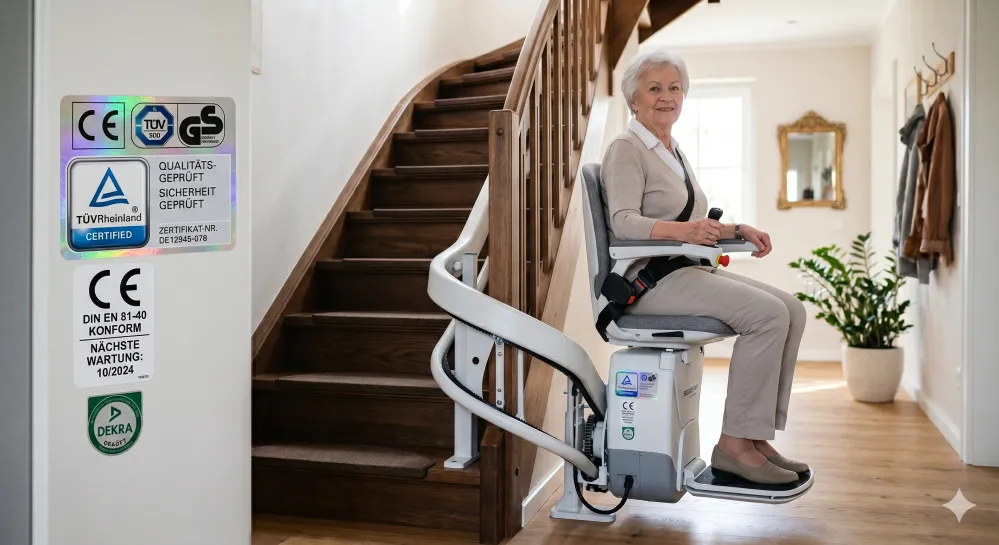 Treppenlift TÜV-Abnahme: Welche Prüfungen und Zertifizierungen wirklich wichtig sind