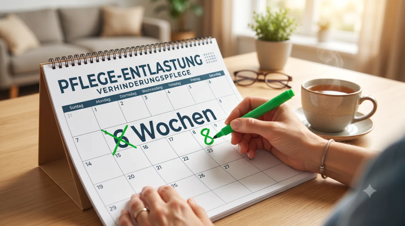 Aktuelle Veränderungen bei der Verhinderungspflege: Aus 6 werden 8 Wochen